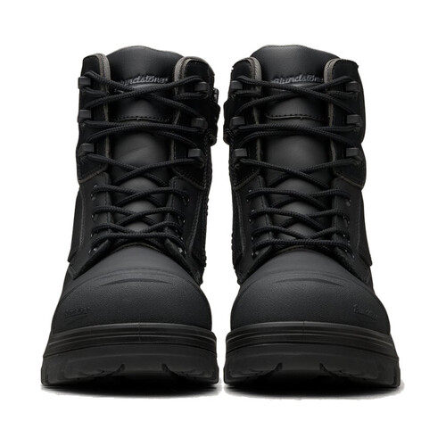 WORKWEAR, SAFETY & CORPORATE CLOTHING SPECIALISTS - RotoFlex Black water-resistant leather 150mm zip side safety boot