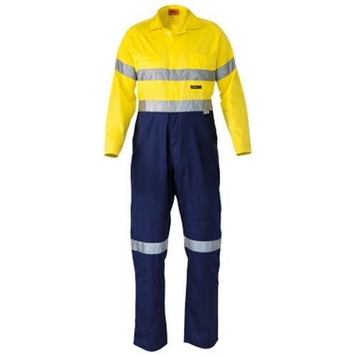 WORKWEAR, SAFETY & CORPORATE CLOTHING SPECIALISTS Mens 2 Tone Hi Vis Lightweight Coveralls 3M Reflective Tape