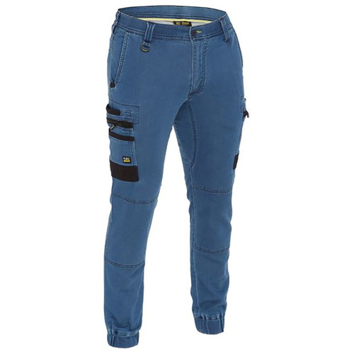 WORKWEAR, SAFETY & CORPORATE CLOTHING SPECIALISTS Flex And Move Stretch Denim Cargo Cuffed Pants