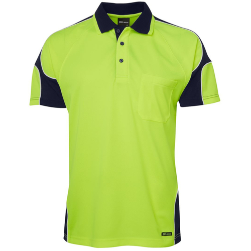 WORKWEAR, SAFETY & CORPORATE CLOTHING SPECIALISTS JB's Hi Vis Short Sleeve Arm Panel Polo