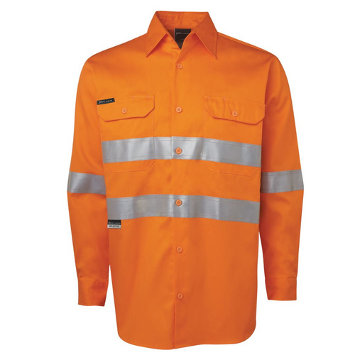 WORKWEAR, SAFETY & CORPORATE CLOTHING SPECIALISTS - JB's Hi Vis Long Sleeve (D+N) 150G Work Shirt