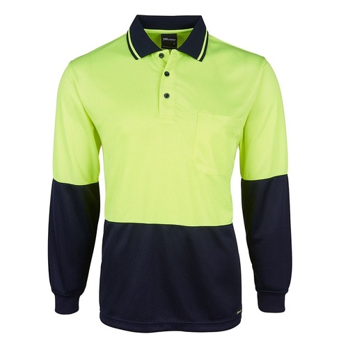 WORKWEAR, SAFETY & CORPORATE CLOTHING SPECIALISTS - JB's HV L/S Jacquard Polo
