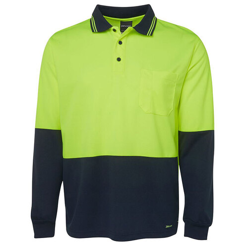WORKWEAR, SAFETY & CORPORATE CLOTHING SPECIALISTS JB's Hi Vis Long Sleeve Trad Polo