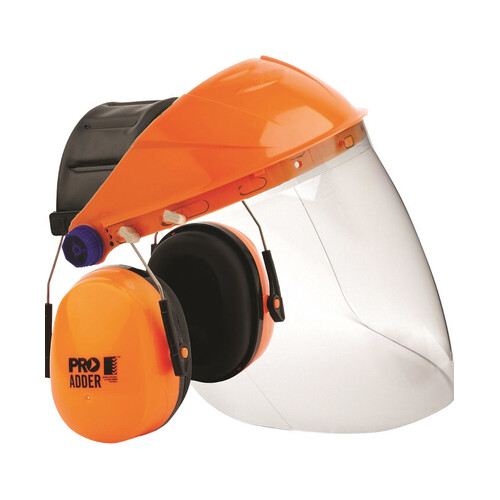 WORKWEAR, SAFETY & CORPORATE CLOTHING SPECIALISTS Assembled Browguard + Clear Economy Visor + Adder Earmuff