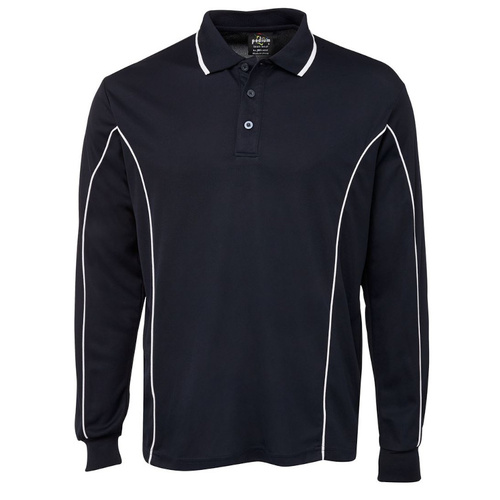 WORKWEAR, SAFETY & CORPORATE CLOTHING SPECIALISTS - PODIUM L/S PIPING POLO