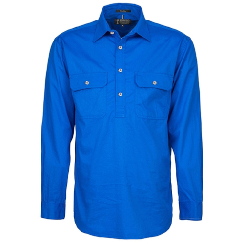 WORKWEAR, SAFETY & CORPORATE CLOTHING SPECIALISTS Men's Pilbara Shirt - Closed Front Long Sleeve
