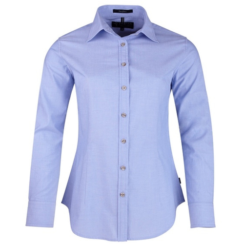 WORKWEAR, SAFETY & CORPORATE CLOTHING SPECIALISTS - Pilbara Ladies Chambray Long Sleeve Shirt